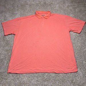 Jamaica Jaxx Polo Shirt Adult 2XL XXL Salmon Pink Short Sleeves Modal Casual Men